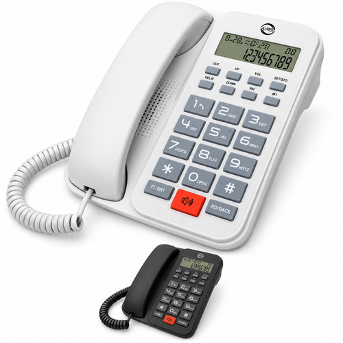 Telefono fisso con cavo - con,