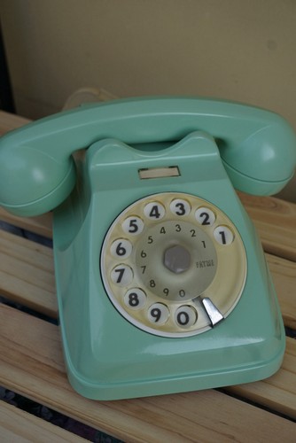 Telefono fisso vintage verde - fisso,